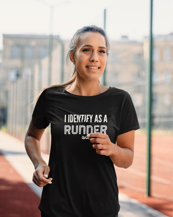 I Identify As A Runner T-Shirt Womens