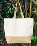 Jute Bag with Sewing Machine Decal